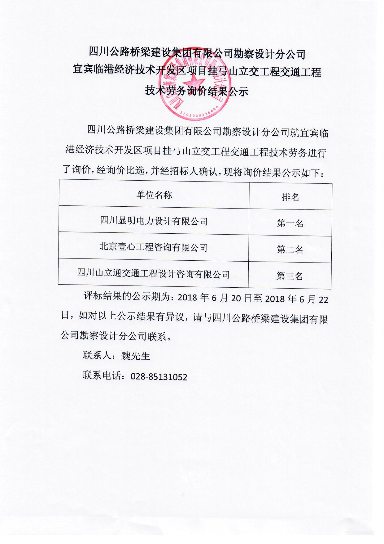 四川公路橋梁建設(shè)集團(tuán)有限公司勘察設(shè)計(jì)分公司宜賓臨港經(jīng)濟(jì)技術(shù)開發(fā)區(qū)項(xiàng)目掛弓山立交工程交通工程技術(shù)勞務(wù)詢價(jià)結(jié)果公示.jpg